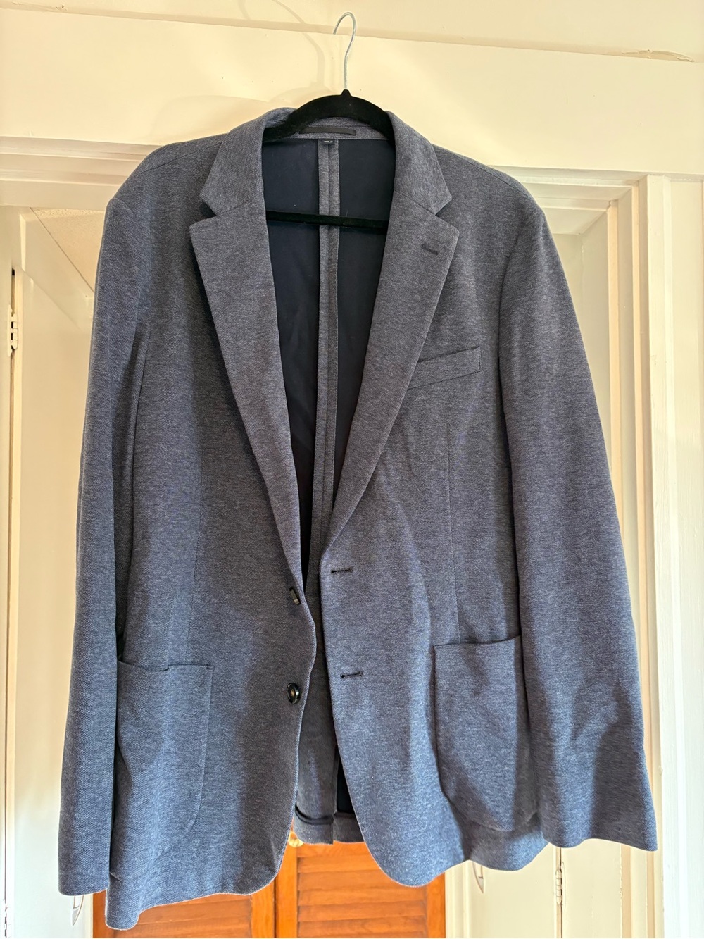 J. Crew Heather Gray Knit Blazer - Single-Breasted Sport Coat